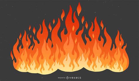 Flame Wall Illustration Design Vector Download