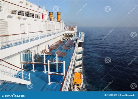 Cruise Ship Deck In Ocean View From Above Stock Photo - Image: 15522466