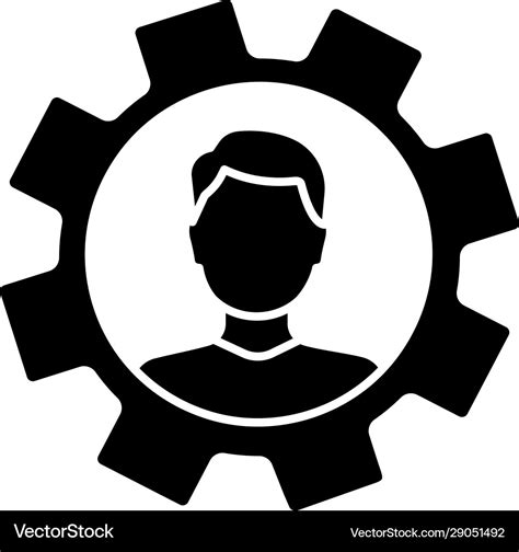 Professional skills glyph icon Royalty Free Vector Image