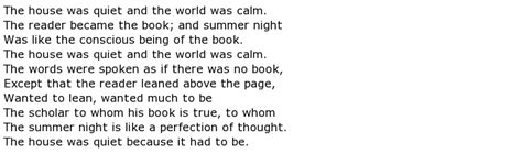 Wallace Stevens Poems > My poetic side