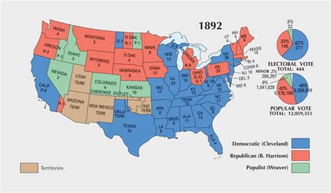 US Election of 1892 Map - GIS Geography