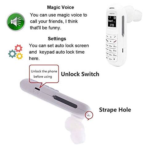 Mini Mobile Cell Phone Bluetooth Dialer Headset Earphone Stereo Support ...