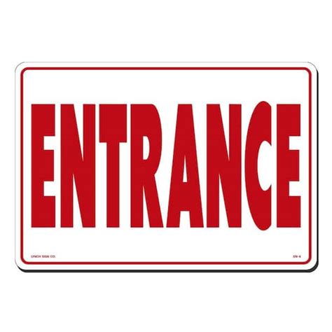 Lynch Sign 14 in. x 10 in. Entrance Sign Printed on More Durable, Thicker, Longer Lasting ...