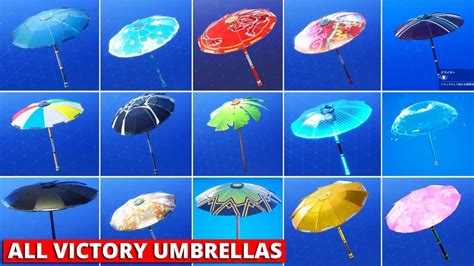 All Victory Umbrellas in Fortnite (Season 0 to Chapter 2 Season 7) - YouTube