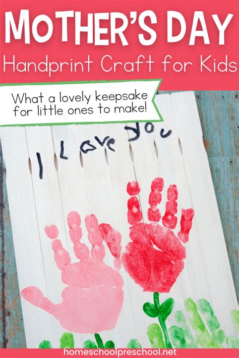 Precious Handprint Mother's Day Craft for Kids to Make