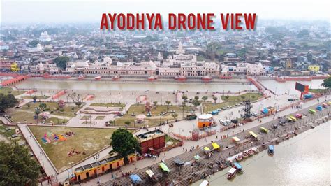 Ayodhya Drone View, Uttar Pradesh | अयोध्या | सरयू घाट, हनुमान गढ़ी ...