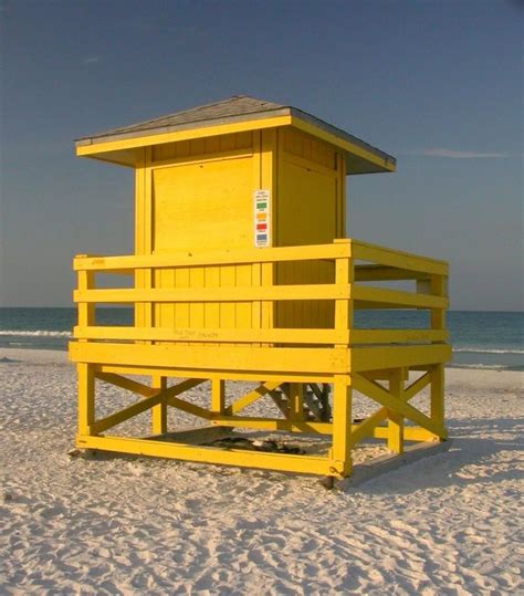 Lifeguard stand at Siesta Key Beach on Siesta Key in Sarasota, Florida. Lifeguard Stands ...