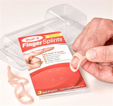 Oval 8 Finger Splint Graduated Set Sizes 2, 3, 4