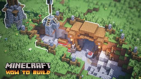 Minecraft How To Build A Medieval Mining Entrance Mine Tutorial - Design Talk
