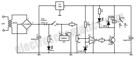 Auto Battery Maintainer Circuit Diagram