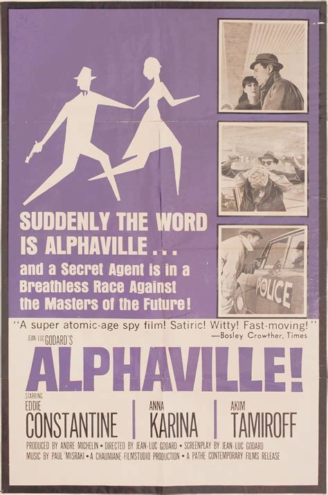 Alphaville Original 1966 U.S. One Sheet Movie Poster - Posteritati ...