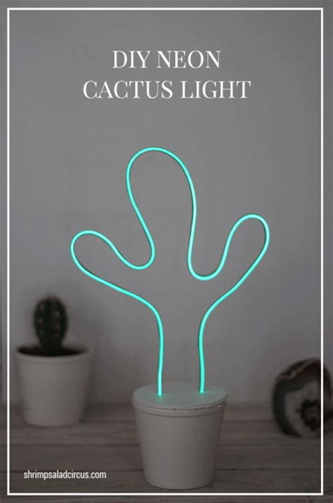 DIY Neon Cactus Light Tutorial - Shrimp Salad Circus Neon Cactus, Cactus Light, Faux Cactus, Diy ...