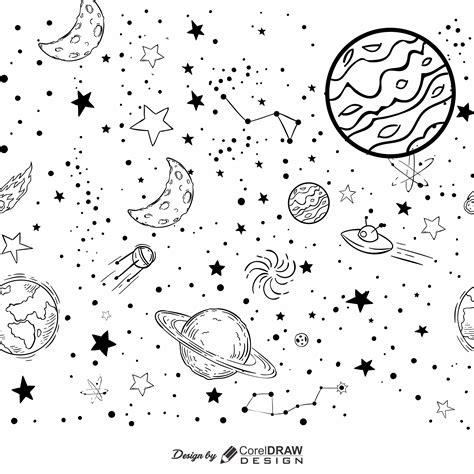 Downloading Space Doodle Galaxy Black and White Download From ...