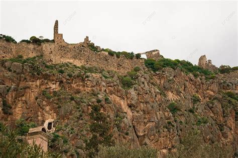 Remnants Of The Castle Of Monemvasia History Dull Medieval Photo ...