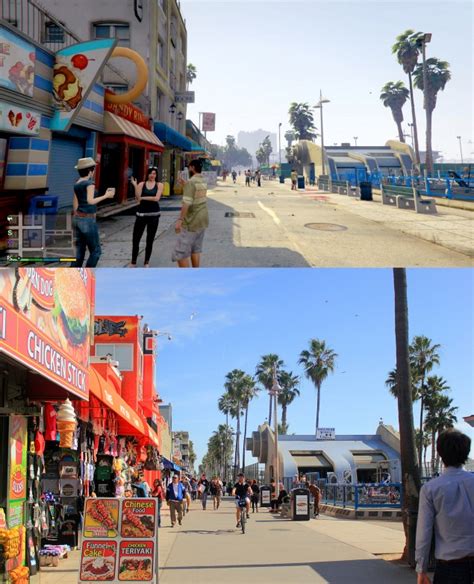 GTA V In-Game Los Santos vs Real-Life Los Angeles Screenshot Comparison Shows Several Similarities