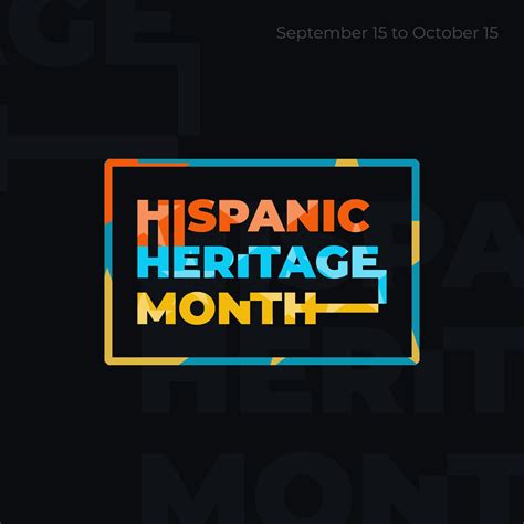 Hispanic heritage month. Abstract logo design in retro style, geometry ...