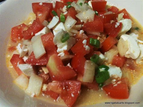 Casa Baluarte Filipino Recipes: Salted Egg and Tomato Salad