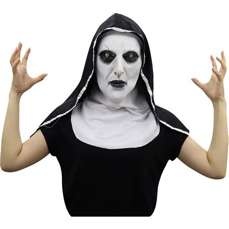 $2/mo - Finance Géneric Nun Scary Latex Mask Halloween Party Horror Nun Conjuring Cosplay Mask ...