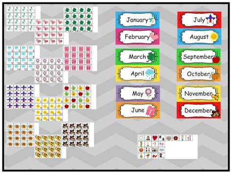 Printable Month Labels and Calendar Squares in a Zip File. | Etsy