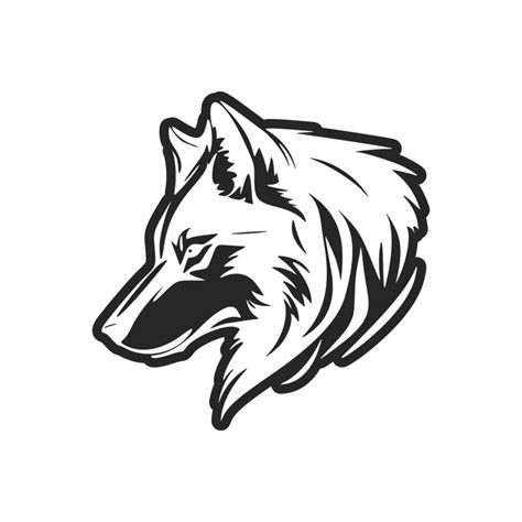 A stylish black and white wolf logo vector for your company. 20843623 ...