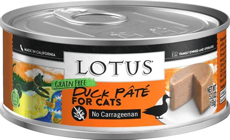 LOTUS Duck Pate Grain-Free Canned Cat Food, 5.5-oz, case of 24 - Chewy.com