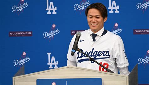 Dodgers introduce Japanese pitching ace Yamamoto