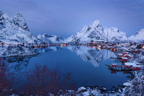 Winter in Reine | Taken at the end of civil twilight from th… | Flickr