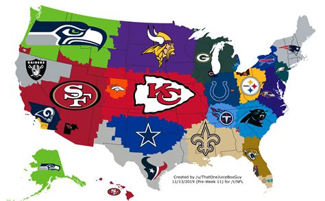 Week 11 - /r/NFL Power Map (32 Teams Remain "In The Hunt") : r ...