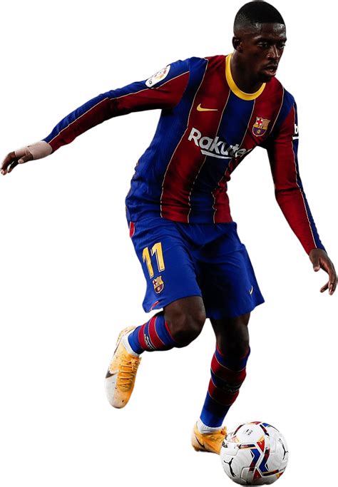 Ousmane Dembélé Barcelona football render - FootyRenders