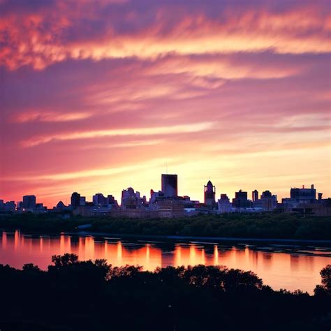 Premium AI Image | Sunset Saskatoon Skyline