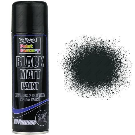 1 x All Purpose Black Matt Spray Cans 250ml Spray Paint Interior Exterior | eBay