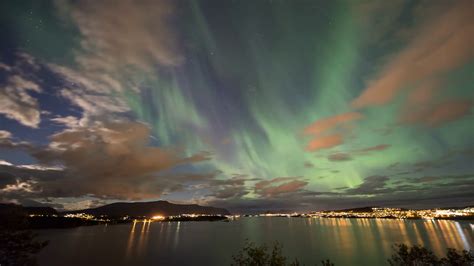 Northern Lights Over Fjord Stock Footage SBV-330872831 - Storyblocks