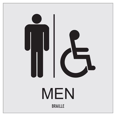 Restroom Sign - Men Accessible - Identity Group