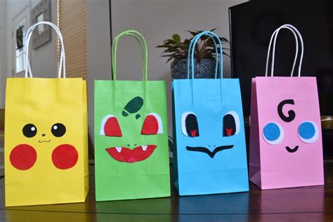 Pokemon Party Bags Pokemon favor bags Pokemon birthday