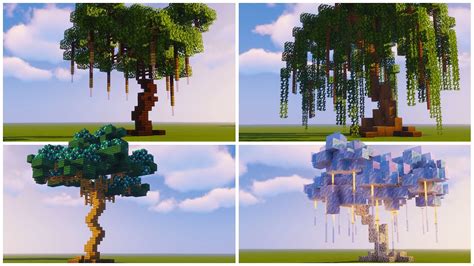 Custom Fantasy Tree Designs | Minecraft Tutorial - YouTube