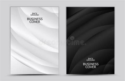 Business Cover Design, Black and White Abstract Background Vector, Book ...