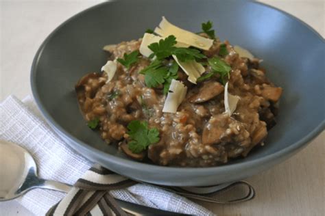 Mushroom and Truffle Oil Risotto - Sarah Graham Food