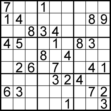 Sudoku Printable Puzzles