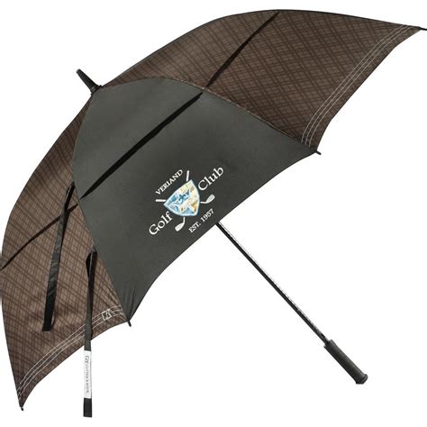 Promotional 64" cutter & buck plaid golf umbrella Personalized With Your Custom Logo