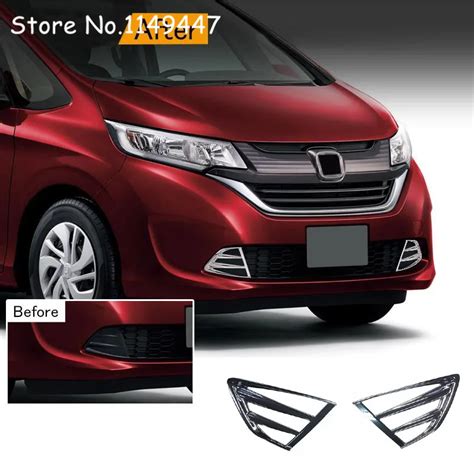 For Honda Freed 2017 ABS Chrome Exterior Car Styling Accessories Front Fog Light Lamp Frame ...