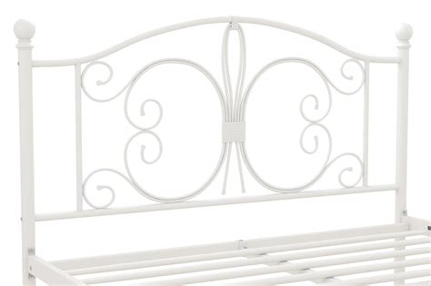 DHP Bombay Metal Platform Bed Frame with Headboard, Full, White ...