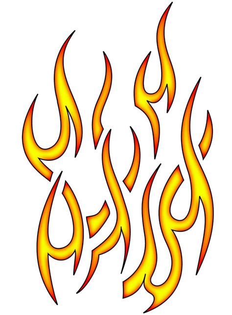 Flames Tattoo Outline - ClipArt Best