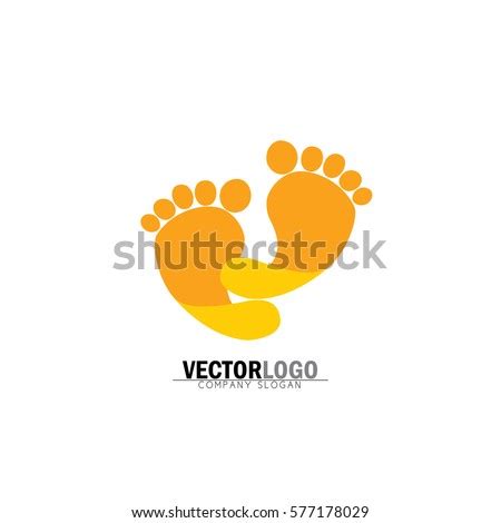 Child Toddlers Colorful Pair Footprint Vector Stock Vector 137528495 ...