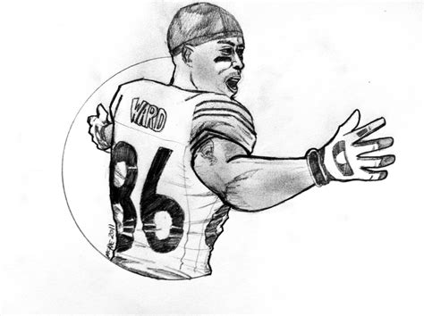 Wide Receiver Football Player Coloring Pages