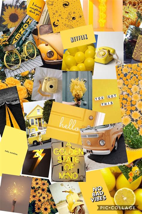 Yellow Aesthetic Collage Wallpapers - Wallpaper Cave