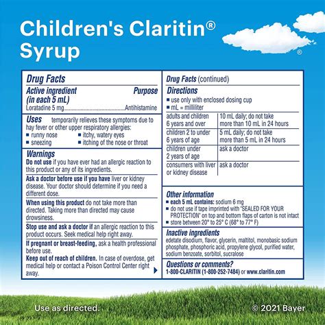 Claritin Children's 24HR Non-Drowsy Allergy Medicine - Grape Flavored Syrup 8oz