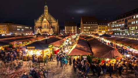 Nuremberg Christmas (christkindlesmarkt) Market. Night Stock Footage Video (100% Royalty-free ...