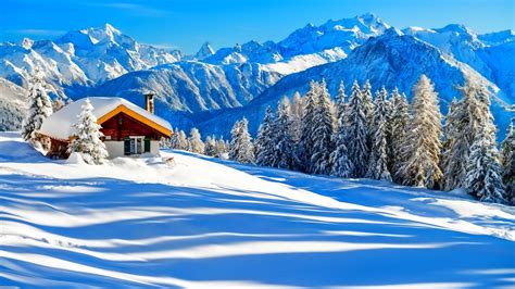 Switzerland Alps in Winter Wallpaper for Desktop 1920x1080 Full HD