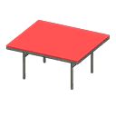 Cool dining table - Silver - Red | Animal Crossing (ACNH) | Nookea