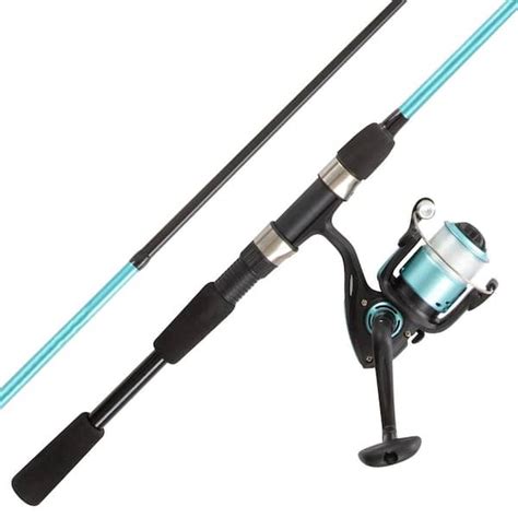 Turquoise 6 ft. Fiberglass Fishing Rod and Reel Combo - Portable 2 ...